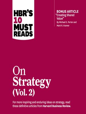 cover image of HBR's 10 Must Reads on Strategy, Volume 2